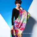 100% Silk Satin Double Digital Printing Scarf for Lady